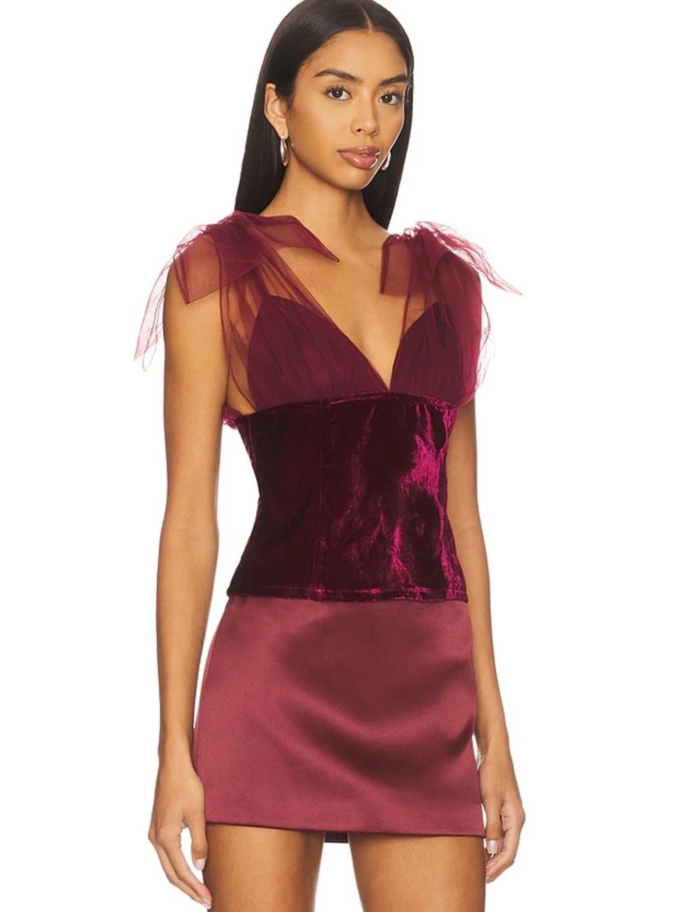 Emery top in bergundy LPA $159 XXS